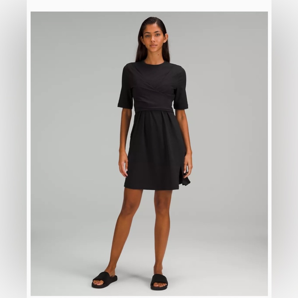 Lululemon Cotton Wrap-Front T-Shirt Dress